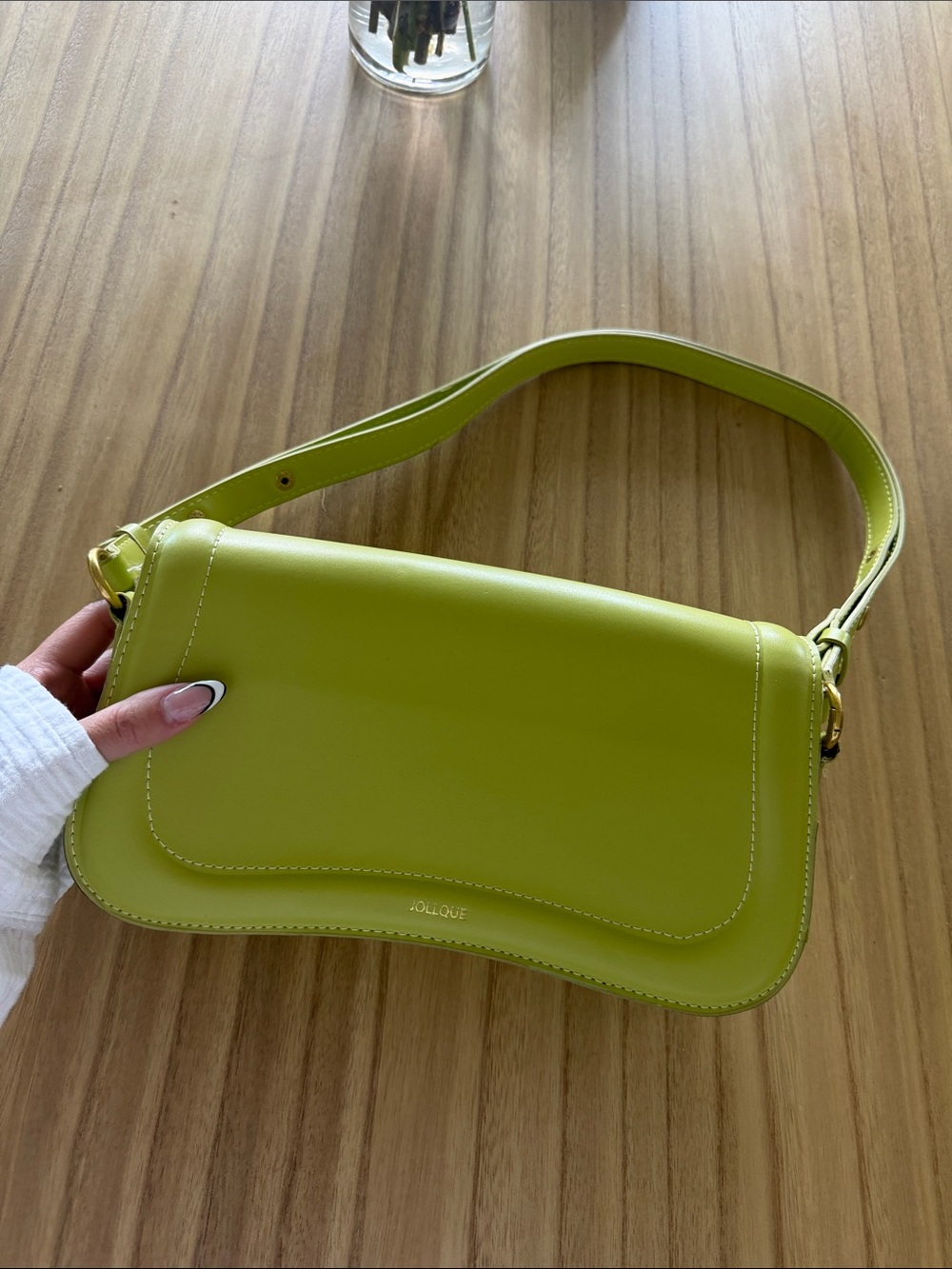 Sleek Lime Green Shoulder Bag - Modern Women’s Handbag